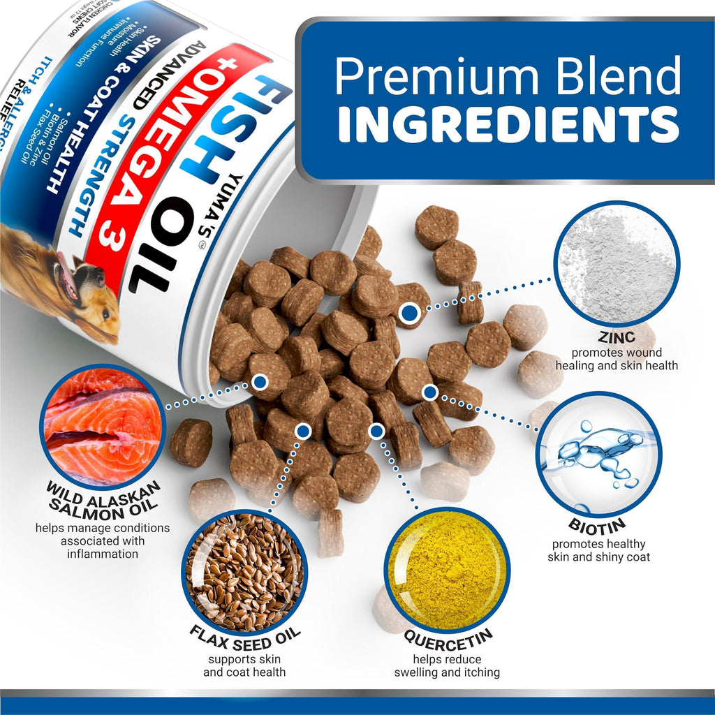 Omega-3 Fish Oil Chews for Dogs | Skin & Coat Support | 170 Soft Chews