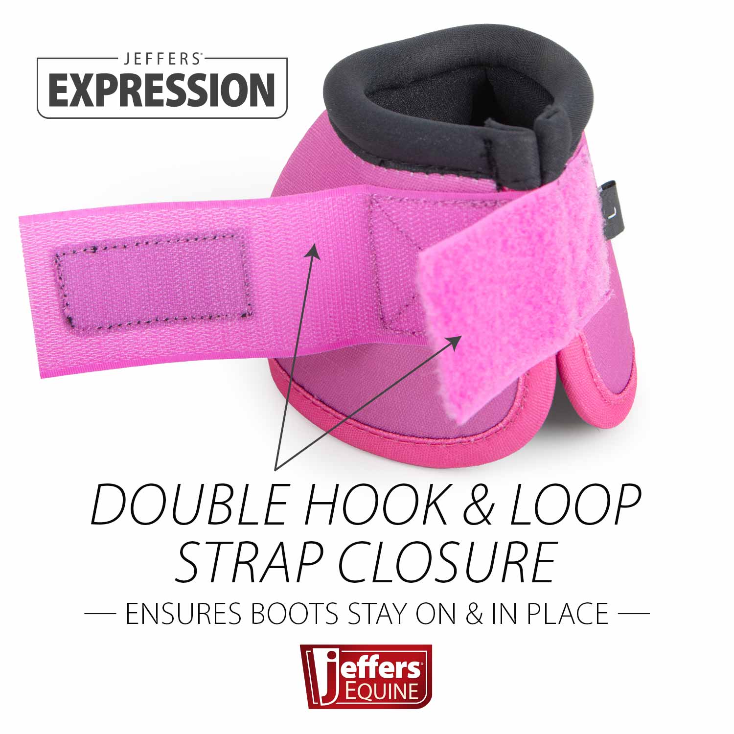 Jeffers Expression Neon No-Turn Bell Boots for Horses
