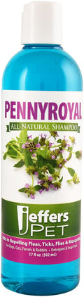 Jeffers Natural Flea & Tick Pennyroyal Dog Shampoo - Aids in Repelling Fleas, Ticks, Flies & Mosquitos